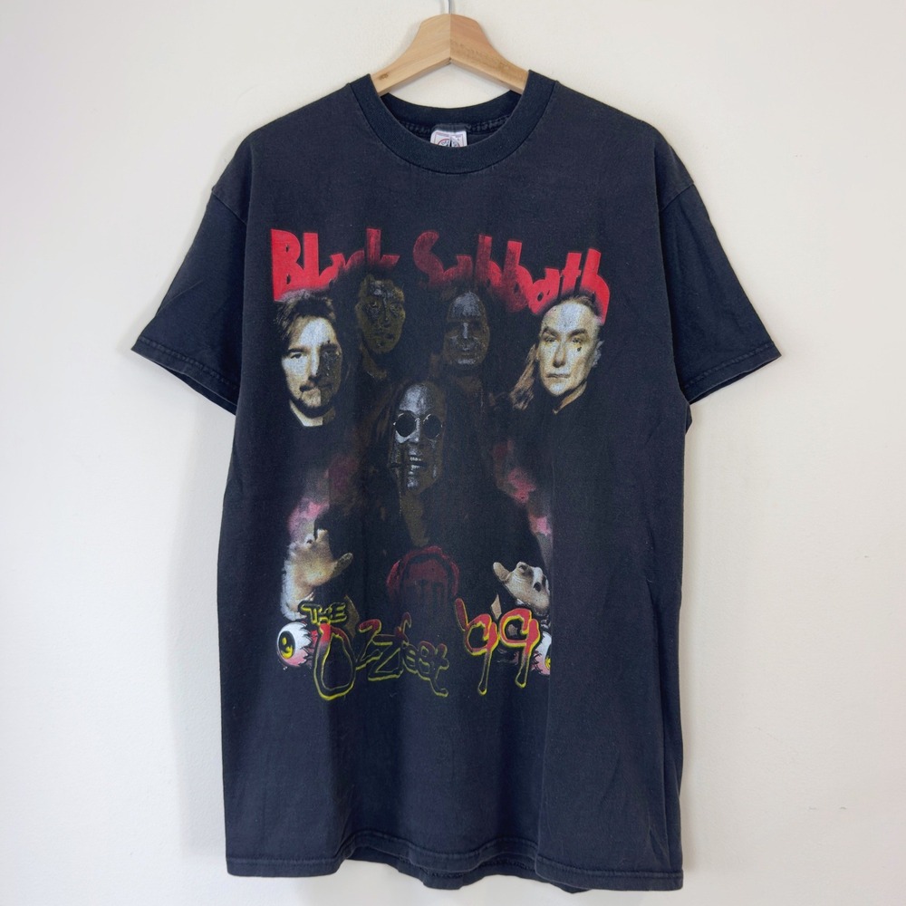 Vintage 90's Black Sabbath Ozzy Osboure Ozzfest 1999 Faded Black Tee Shirt Large